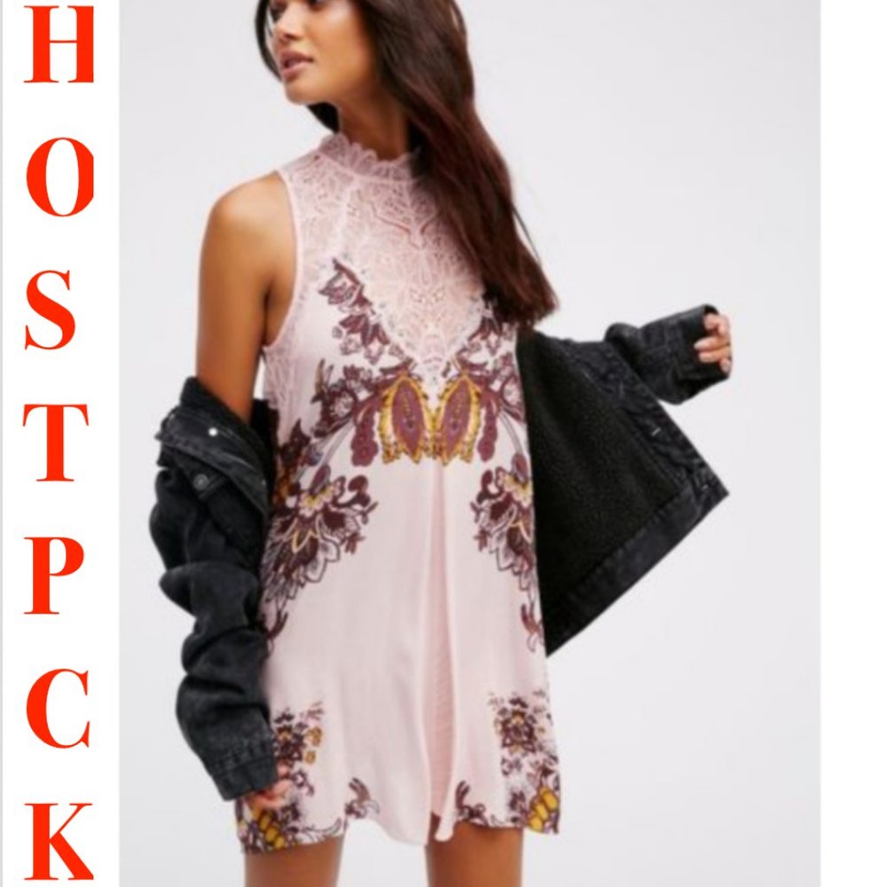 Free People Marsha Blush Floral Dress - Picture 1 of 4